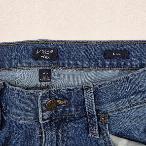 J.Crew Jeans Mens 32x30 Blue Slim Mid Rise Flex Stretch Medium Wash - Picture 5 of 10